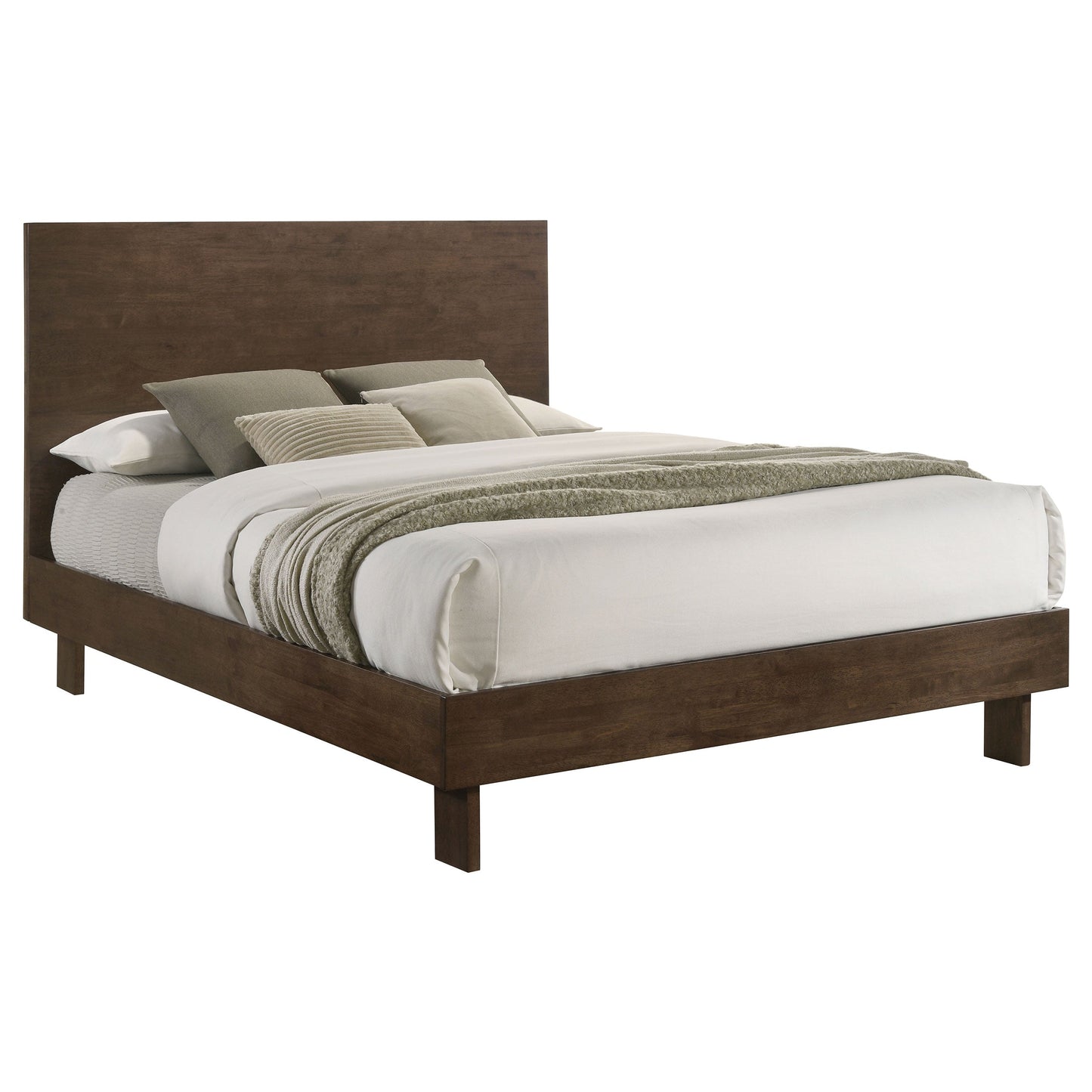 Cama Glenwood de 48 pulgadas con plataforma y paneles en marrón cálido