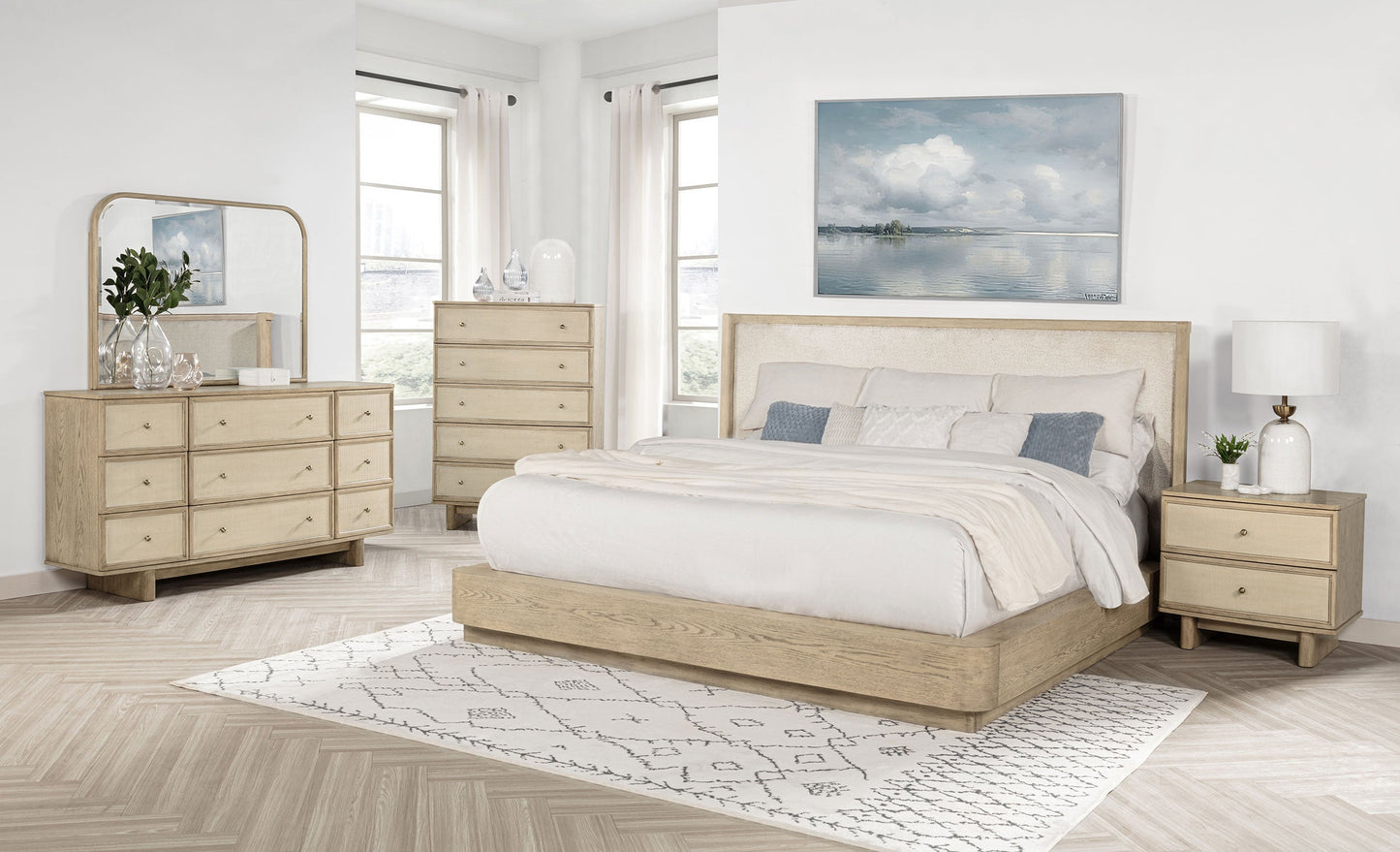 Kailani  Bedroom Set Beige Oak