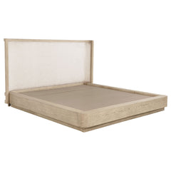 Cama Kailani de 49 pulgadas con respaldo alto, roble beige