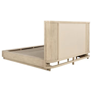 Cama Kailani de 49 pulgadas con respaldo alto, roble beige