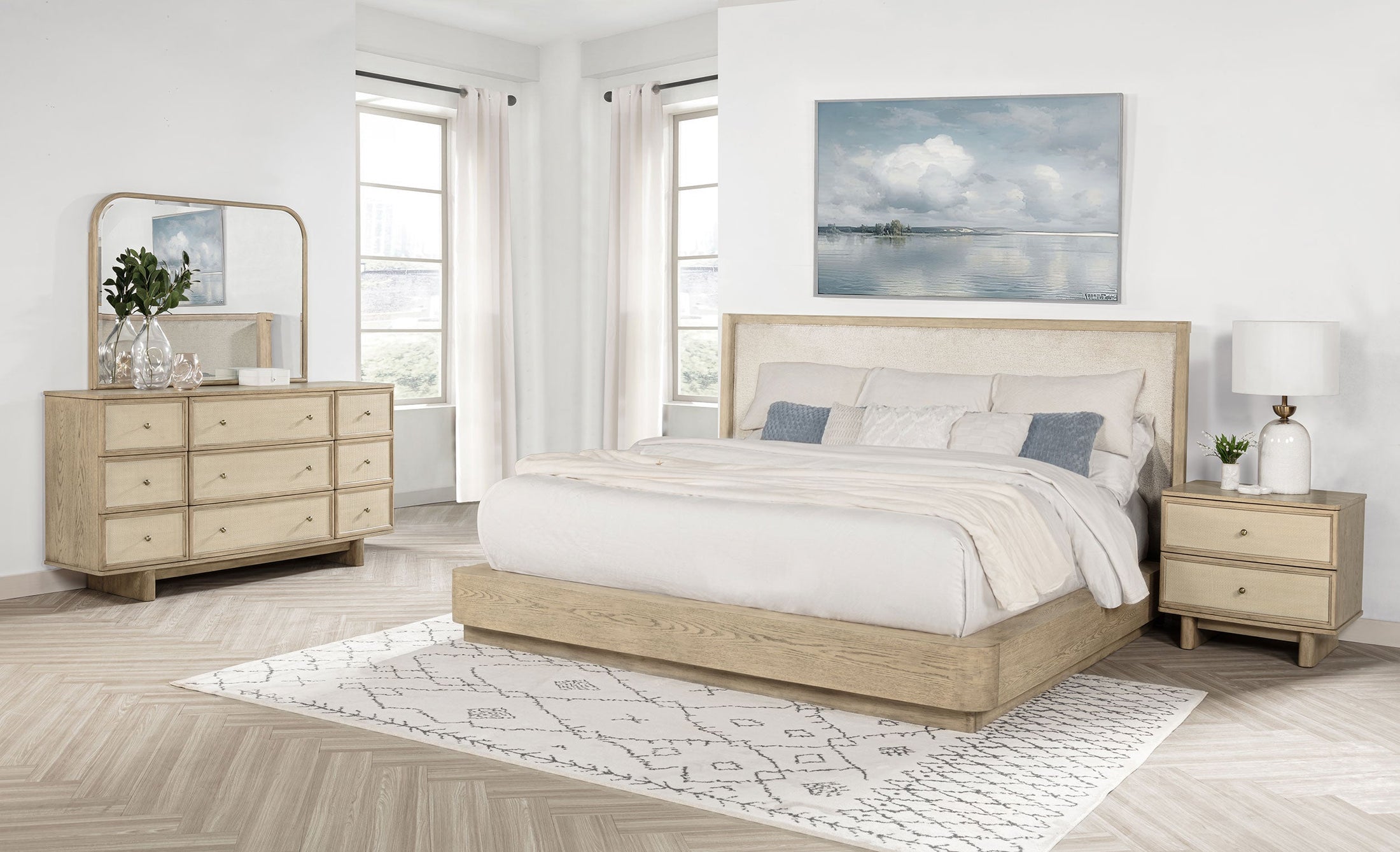 Conjunto de dormitorio Kailani en roble beige