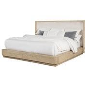 Cama Kailani de 49 pulgadas con respaldo alto, roble beige