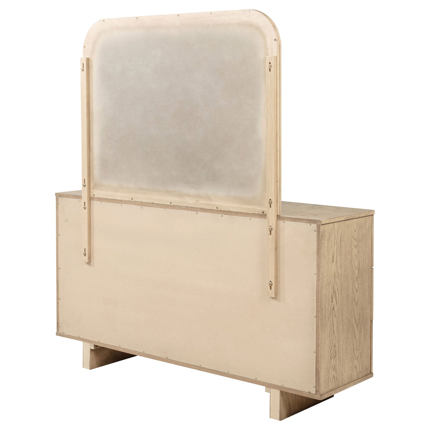 Kailani 9-drawer Dresser and Mirror Beige Oak