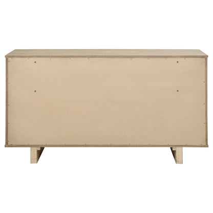 Kailani 9-drawer Dresser and Mirror Beige Oak