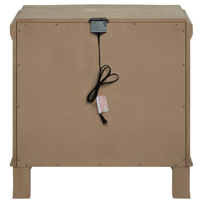 Mesita de noche Revello con 2 cajones, mango lavado