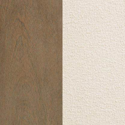 Banco auxiliar de cama tapizado Revello en mango lavado