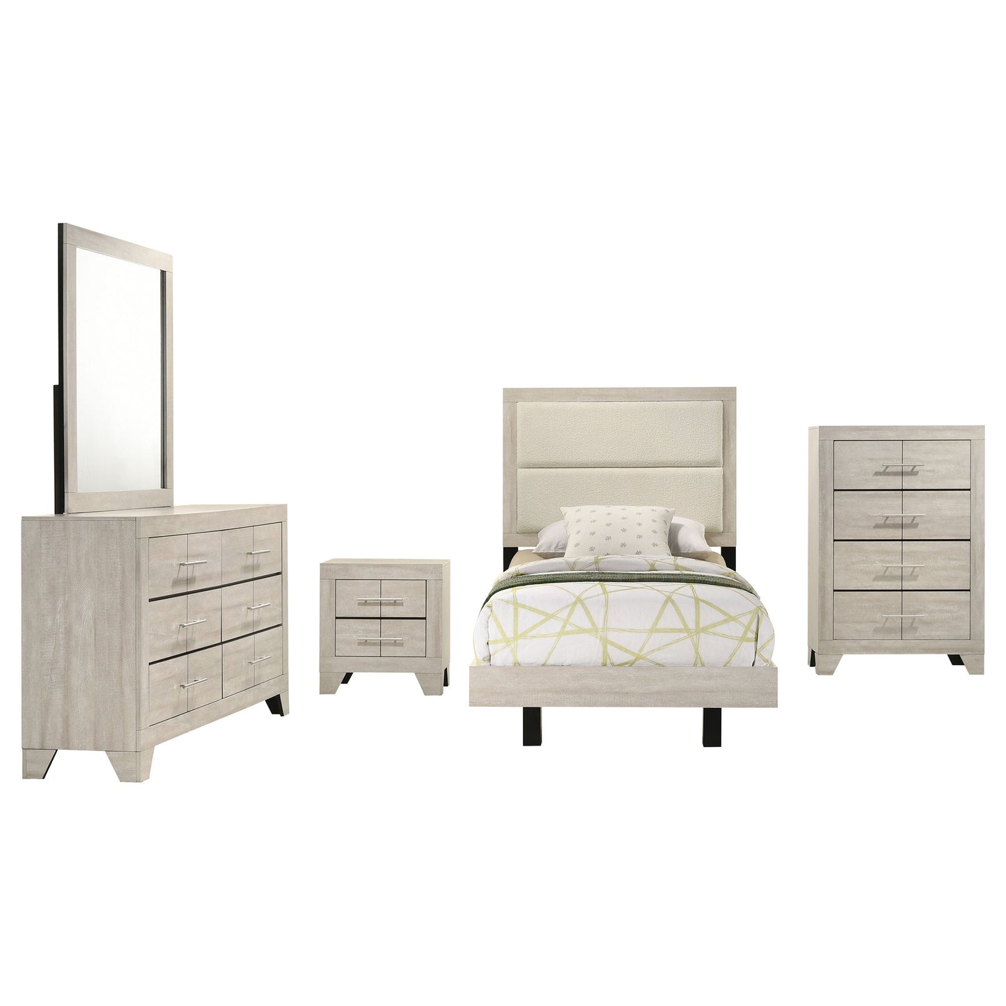 Trenton  Bedroom Set Rustic Cream