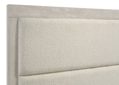 Cama Trenton de 54 pulgadas con paneles de madera individuales, color crema rústico