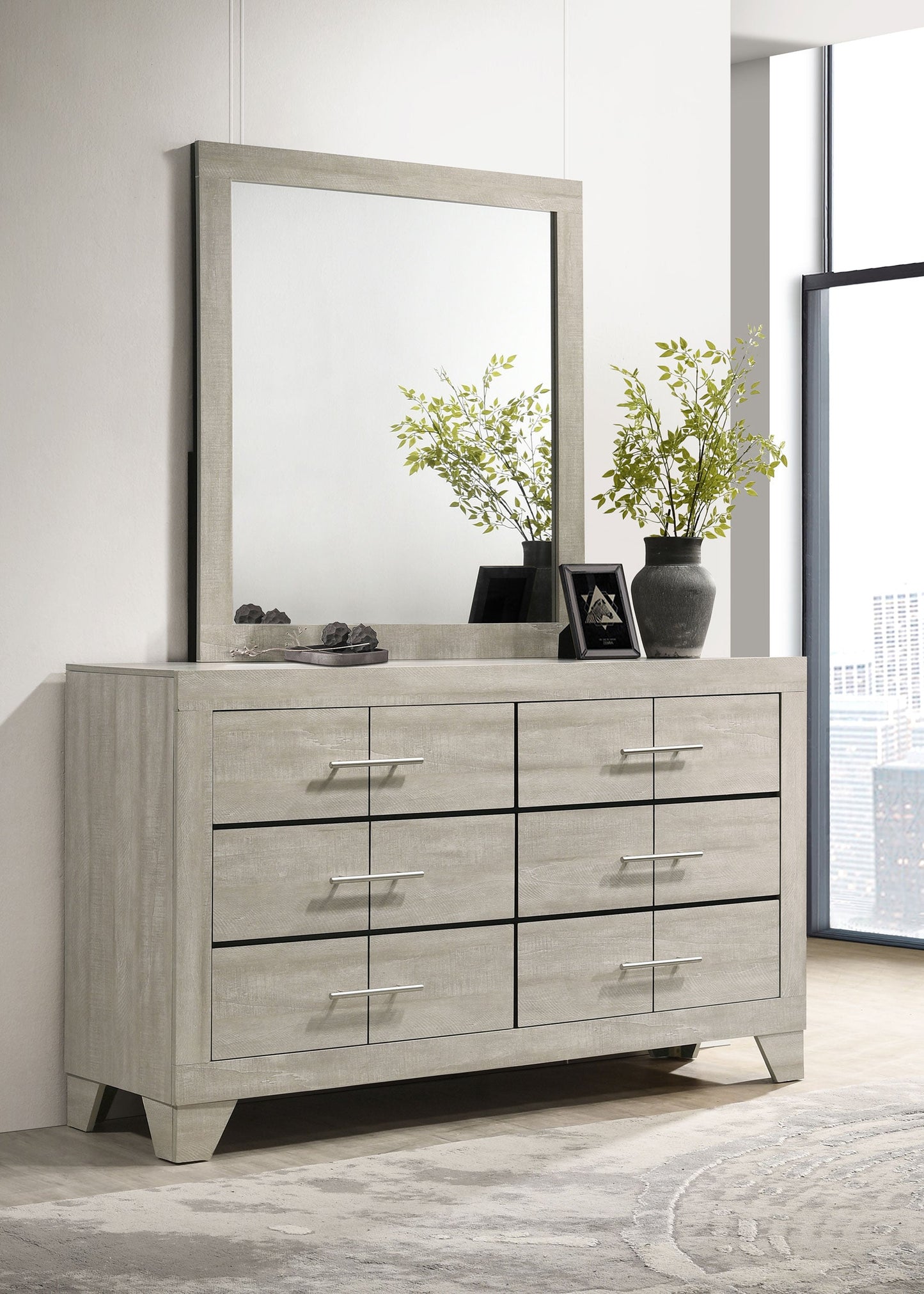 Trenton 6-drawer Bedroom Dresser Rustic Cream