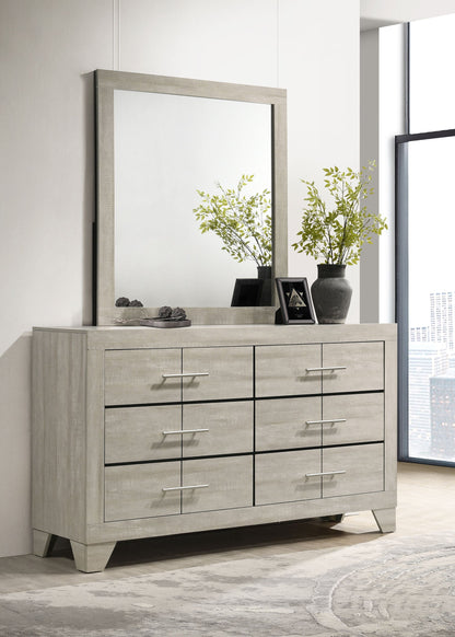 Trenton 6-drawer Bedroom Dresser Rustic Cream