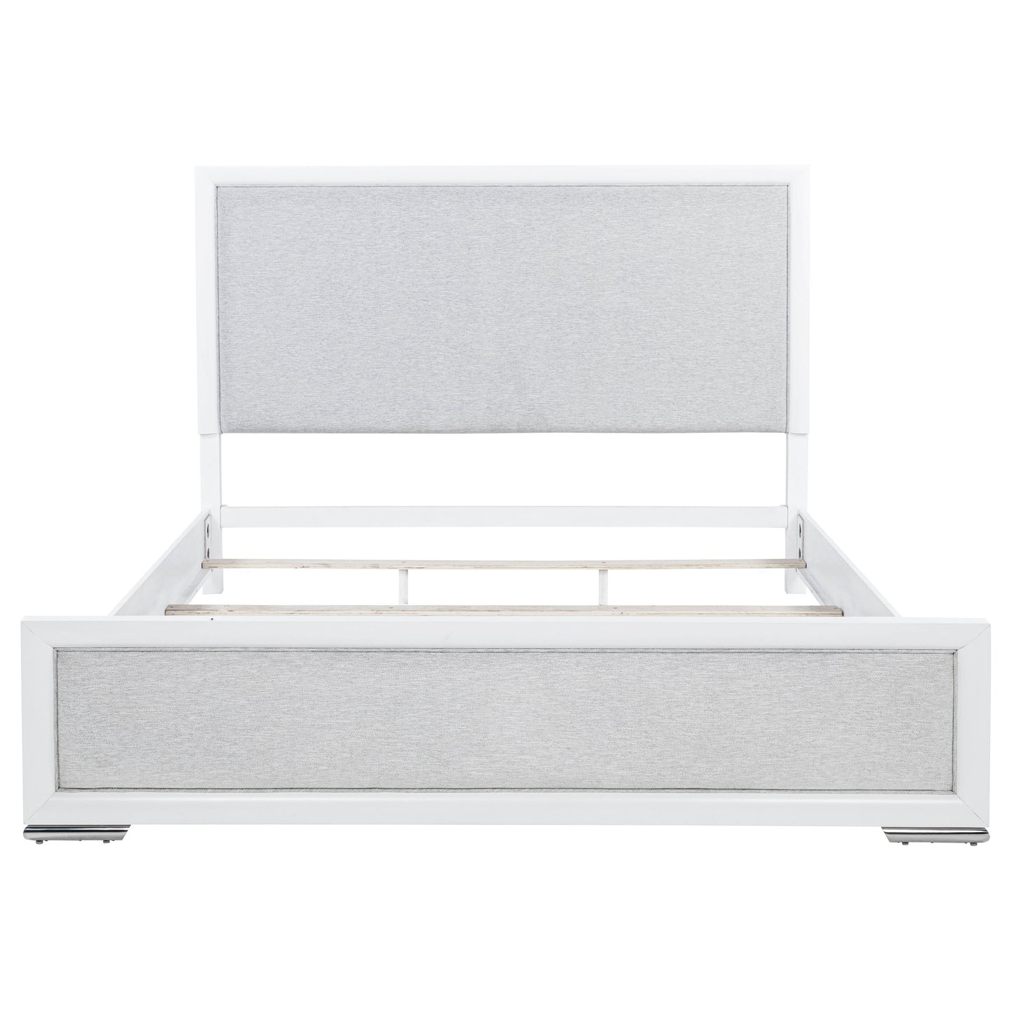 Gracemont 57-inch  Panel Bed Grey and White