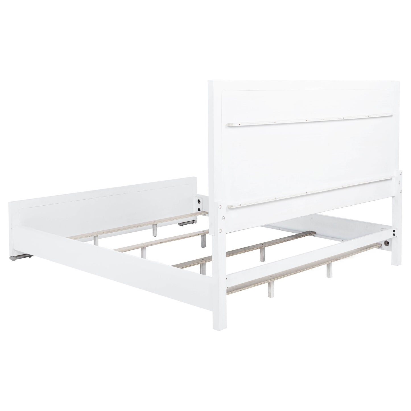 Gracemont 57-inch  Panel Bed Grey and White