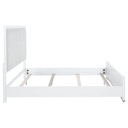 Gracemont 57-inch  Panel Bed Grey and White