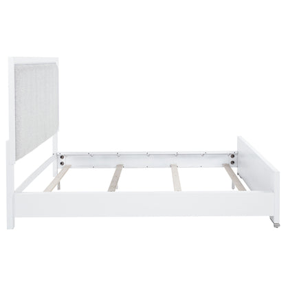 Gracemont 57-inch  Panel Bed Grey and White