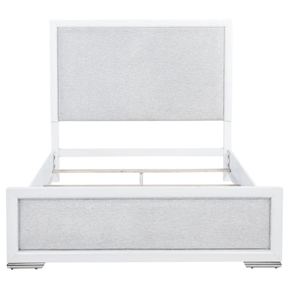 Gracemont 57-inch  Panel Bed Grey and White