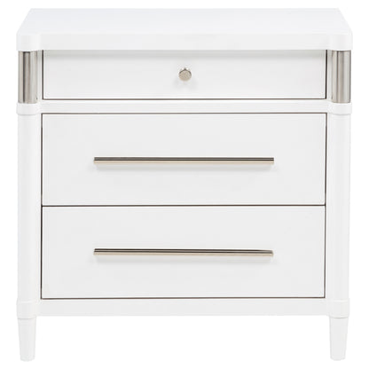 Gracemont 3-drawer Bedroom Nightstand Bedside Table White