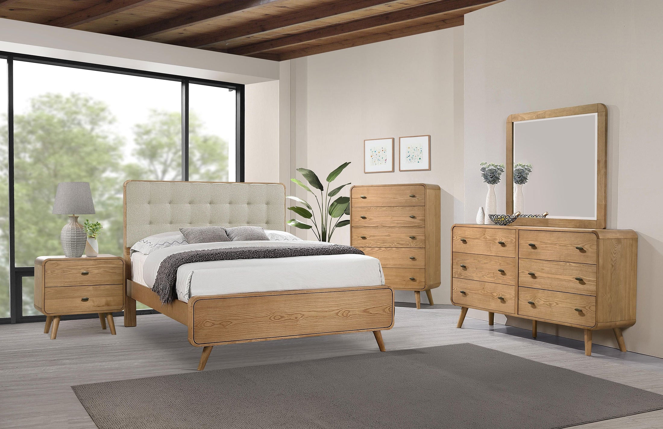 Robyn  Bedroom Set Dark Walnut