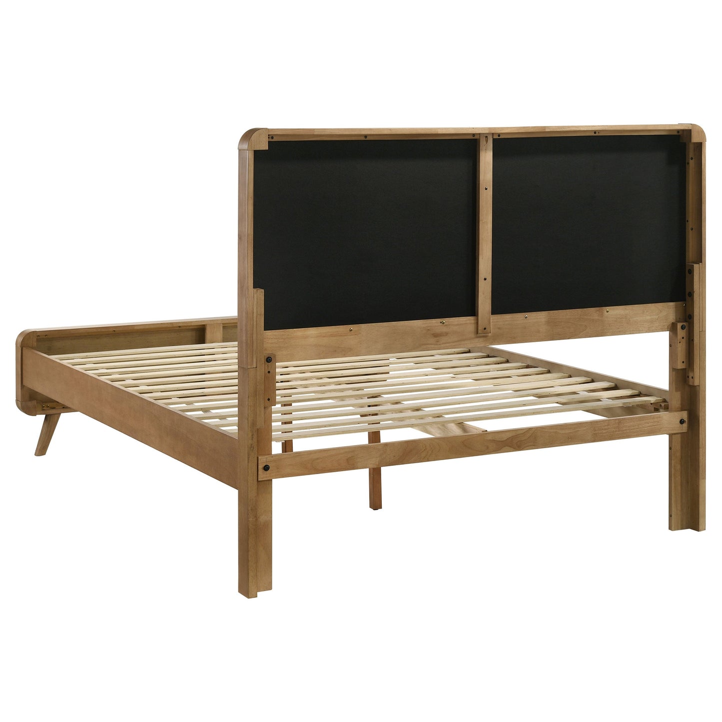 Cama de plataforma Robyn Wood en nogal oscuro