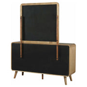 Robyn 6-drawer Bedroom Dresser and Mirror Light Ash