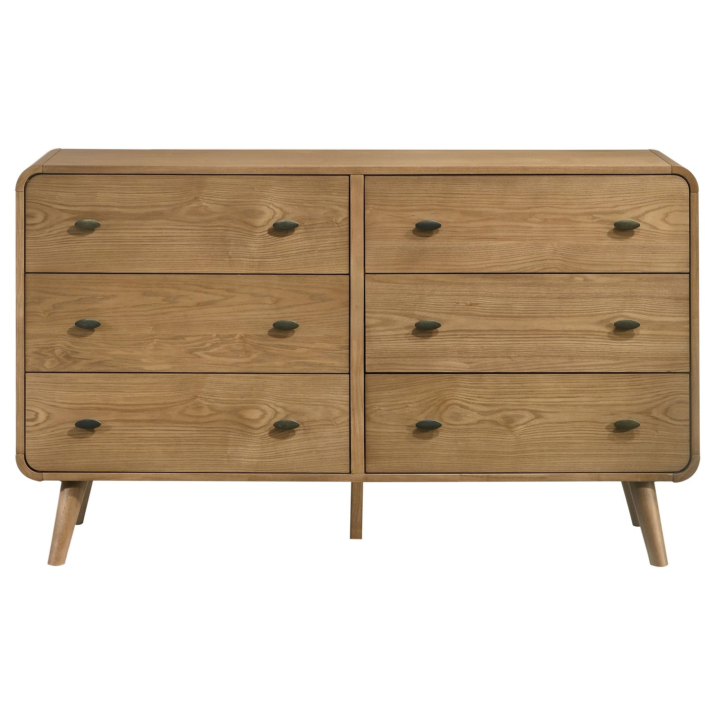 Robyn 6-drawer Bedroom Dresser and Mirror Light Ash