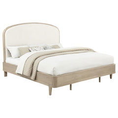 Lucaire Queen Upholstered Panel Bed Sandstone