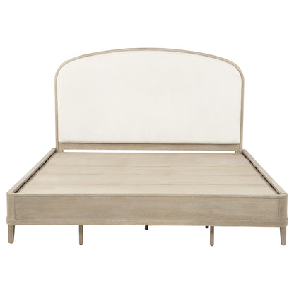 Lucaire Queen Upholstered Panel Bed Sandstone