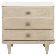 Lucaire 3-drawer Nightstand Bedside Table Sandstone