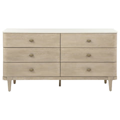 Lucaire 6-drawer Dresser Cabinet Sandstone