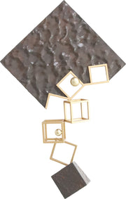 ''Modern Geometric Wall Sculpture'' Metal Wall Art