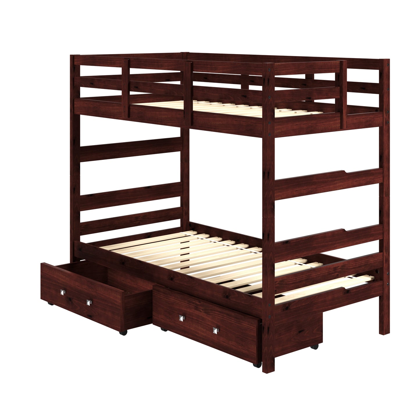 Promo Shaker Twin over Twin Bunkbed with Dual Underbed Drawers