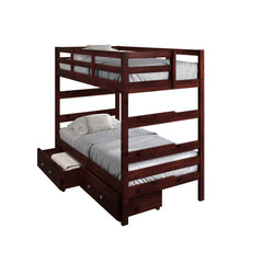 Promo Shaker Twin over Twin Bunkbed with Dual Underbed Drawers
