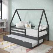 A-Frame Modern House Bed with Trundle