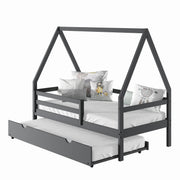A-Frame Modern House Bed with Trundle