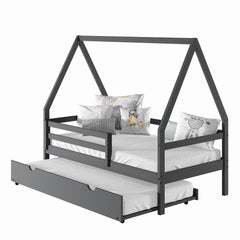 A-Frame Modern House Bed with Trundle