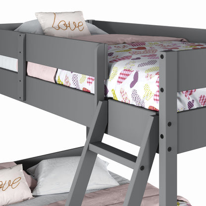 Low Board Panel Twin Over Full Bunkbed