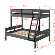 Low Board Panel Twin Over Full Bunkbed