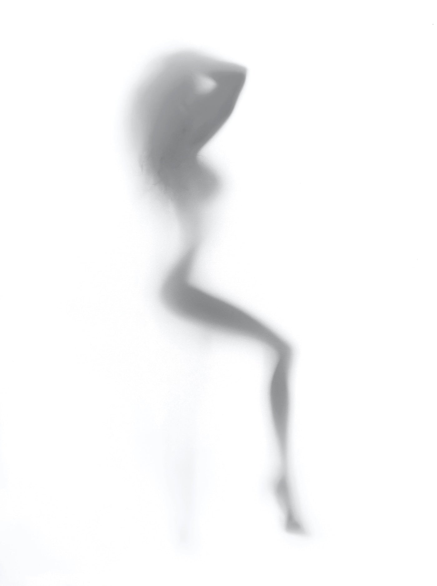 ''Whispered Silhouette Minimalist Art'' Hand-painted Wrapped Canvas