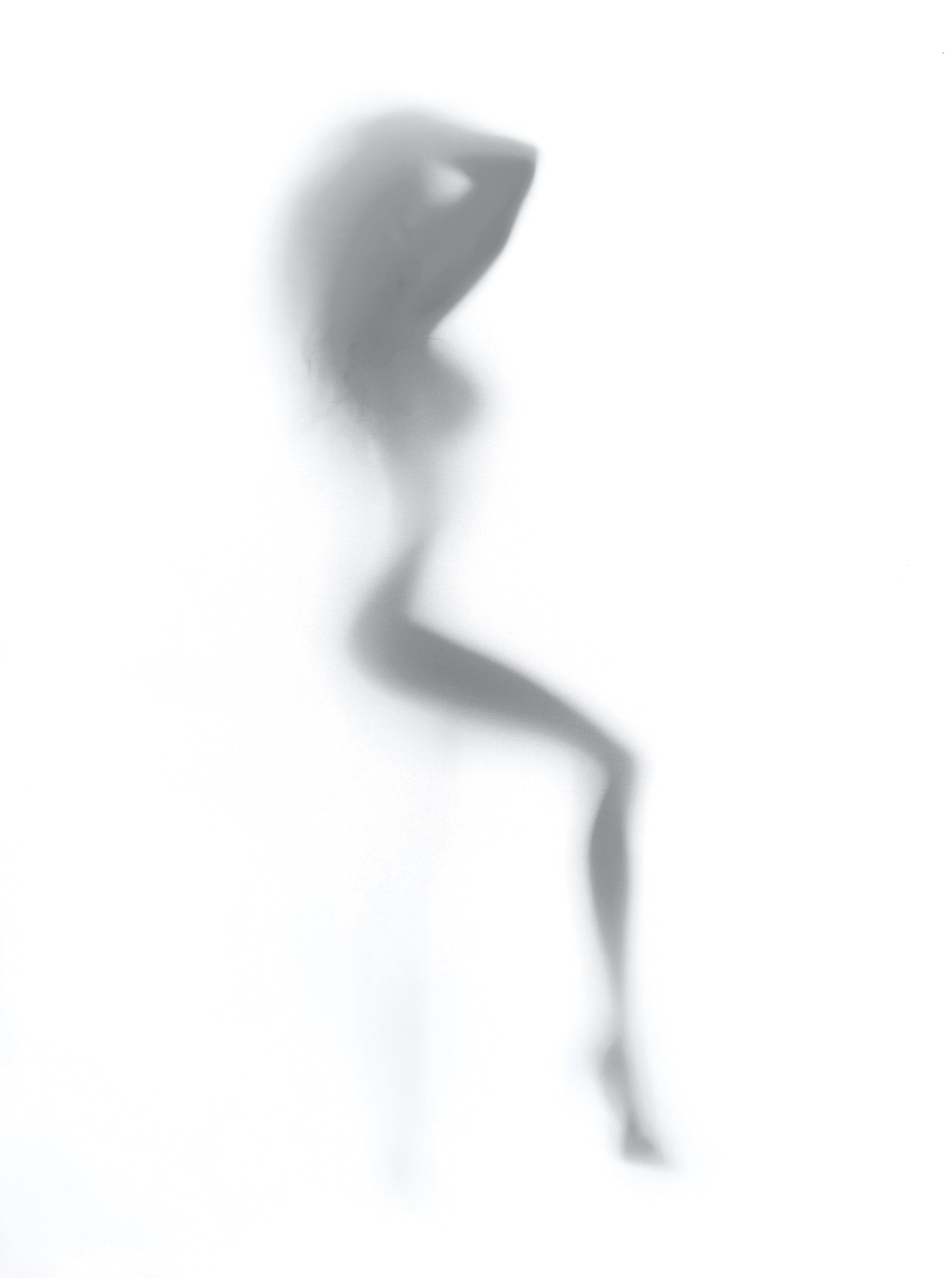 ''Whispered Silhouette Minimalist Art'' Hand-painted Wrapped Canvas