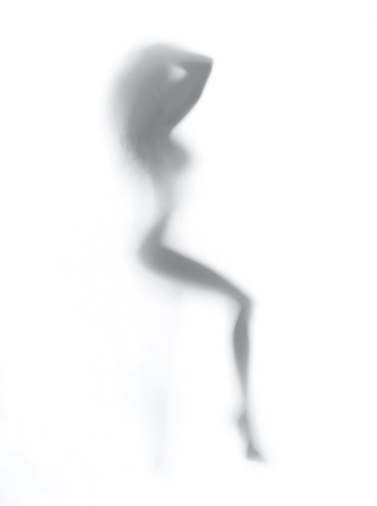 ''Whispered Silhouette Minimalist Art'' Hand-painted Wrapped Canvas