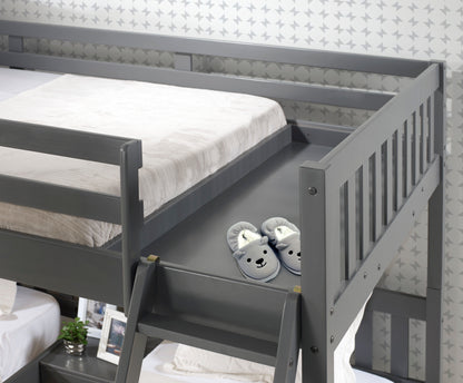 Treble Mission Full over Two Twin Bunkbed