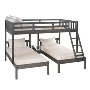 Treble Mission Full over Two Twin Bunkbed