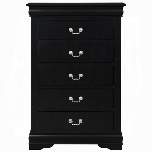 Louis Philippe Chest Black Finish