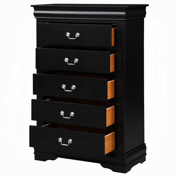 Louis Philippe Chest Black Finish