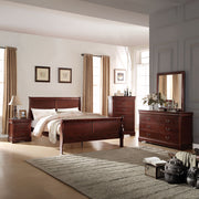 Mesita de noche Louis Philippe de 24" de alto