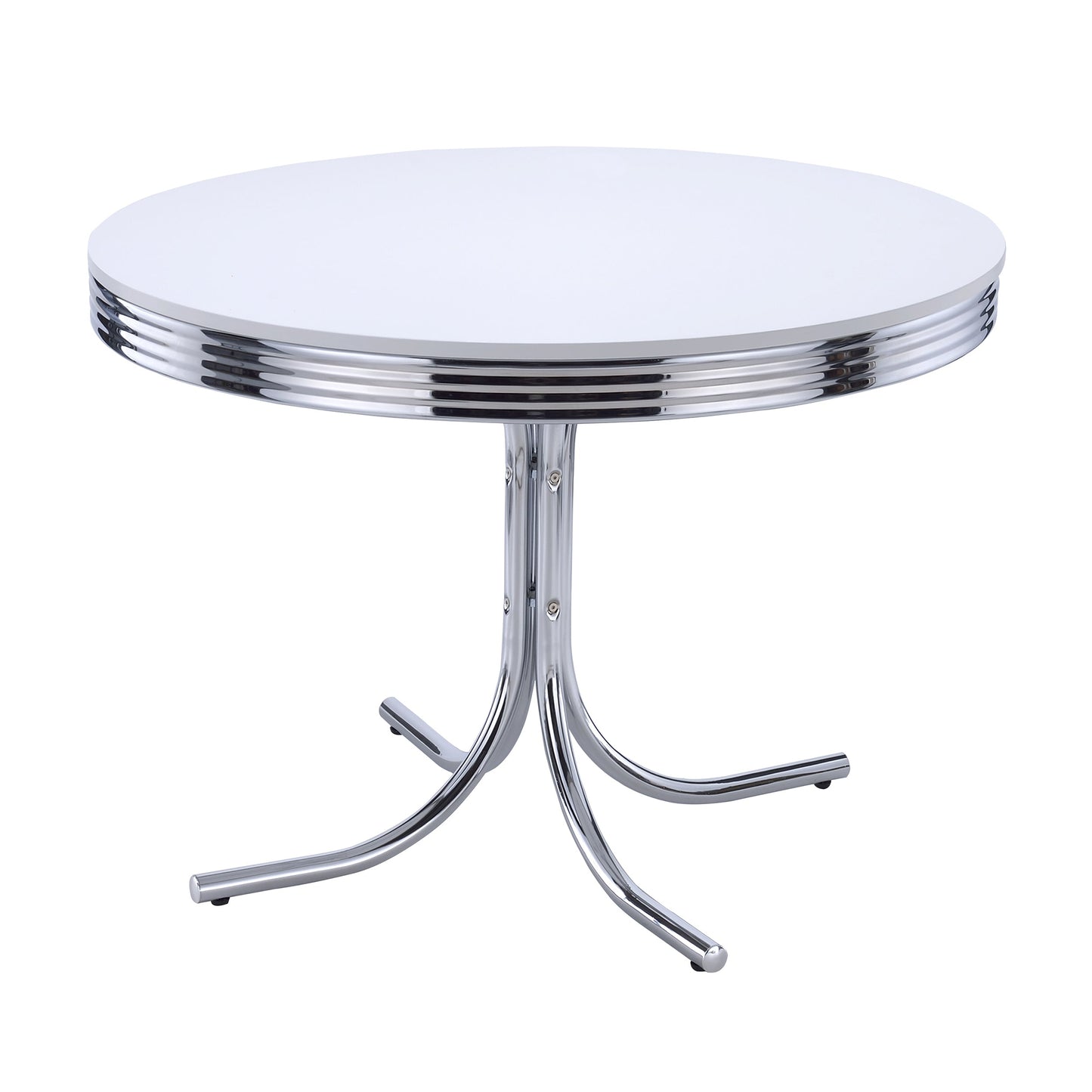 Retro Oval Dining Table Set White and Black