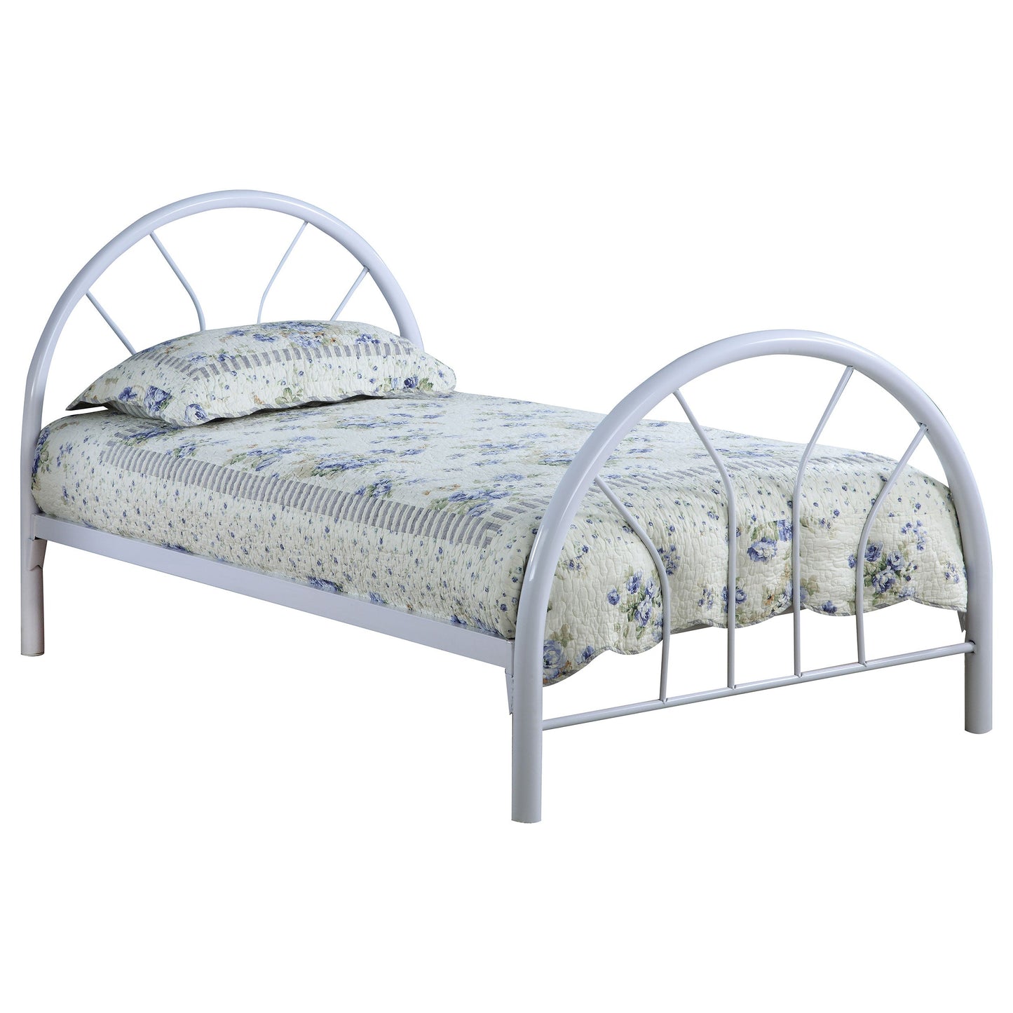Cama Marjorie de metal con estructura abierta, color negro