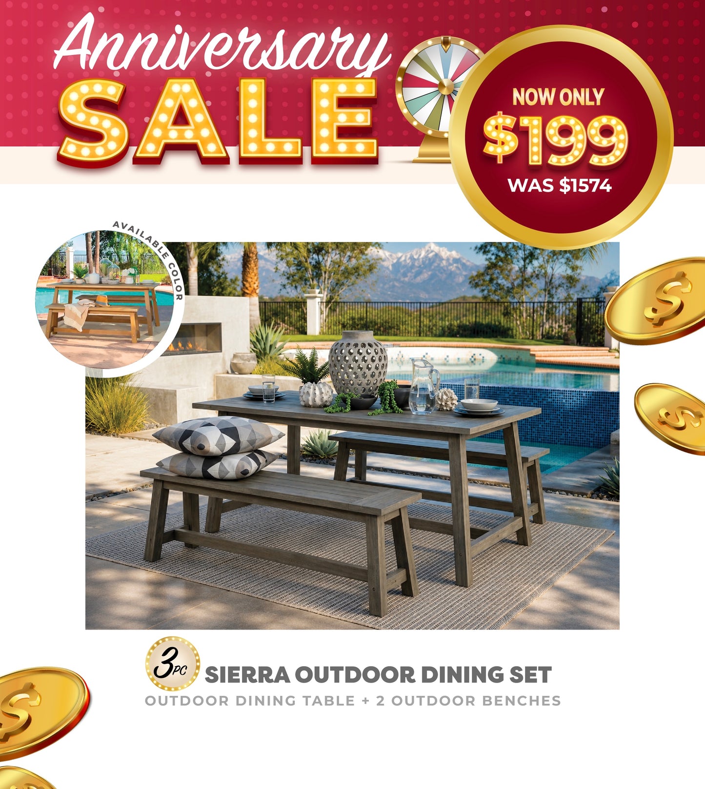 Sierra Rectangular Outdoor Dining Set