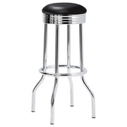 Taburete de bar giratorio de metal tapizado retro (juego de 2)