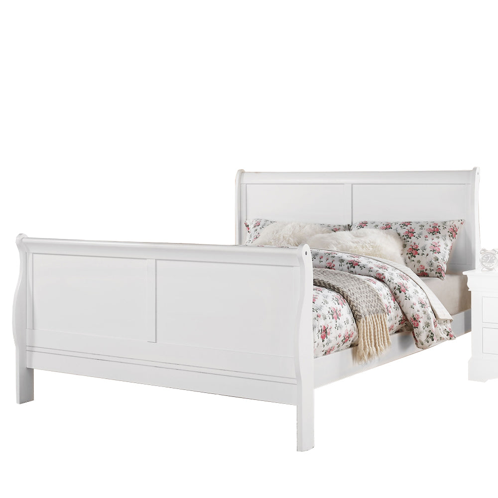 Louis Philippe III White Bed