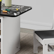 Art & Play Black & Chalkboard Table with Two Chairs Set